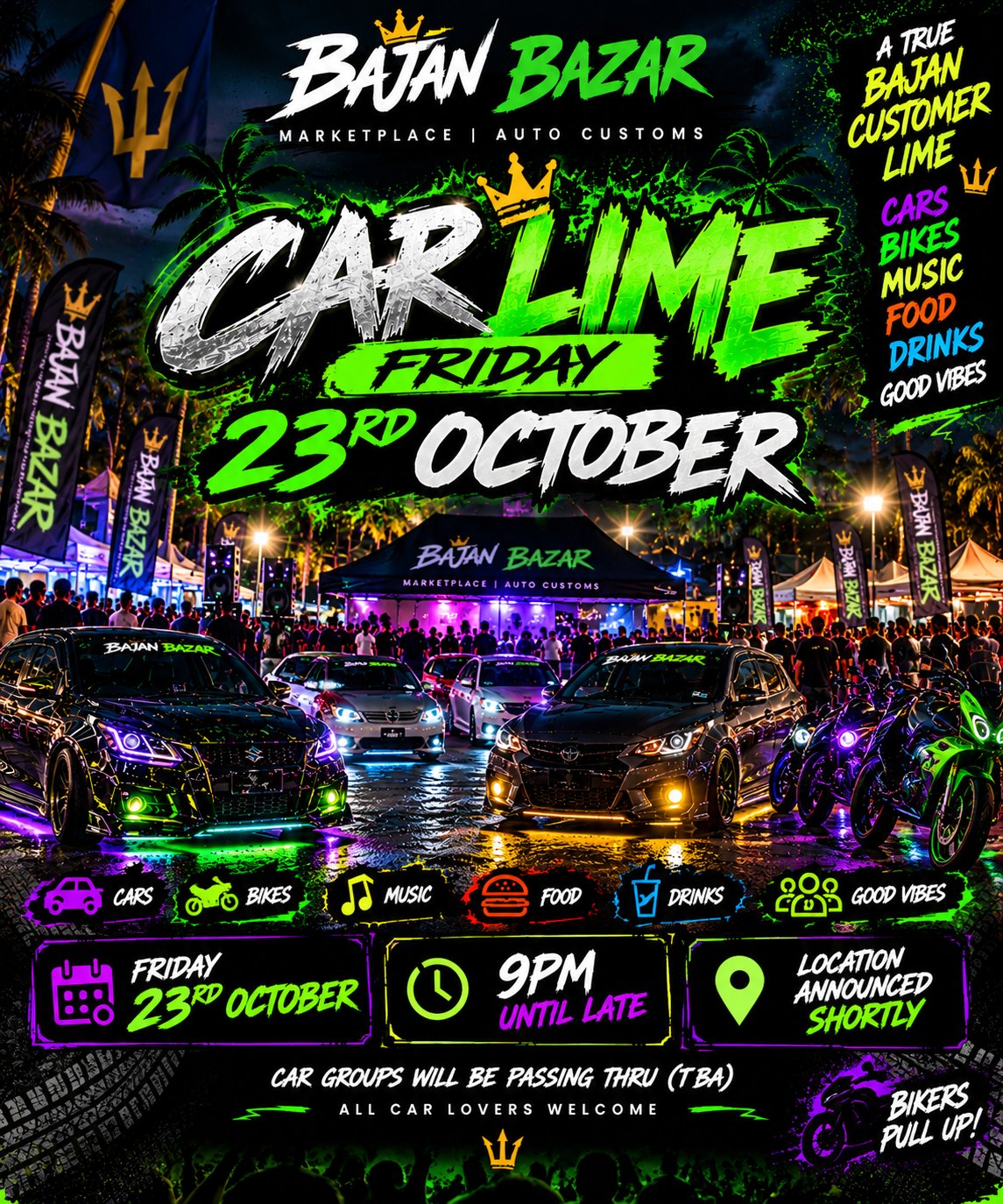 Bajan Bazar Car Lime flyer