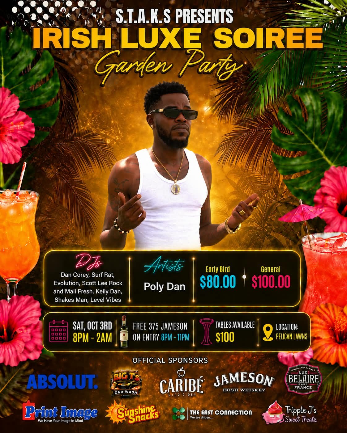 Irish Luxe Soiree: Garden Party flyer
