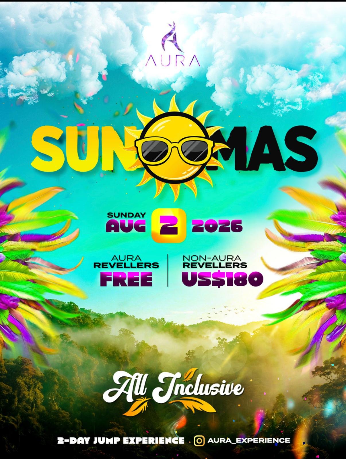 Aura Sun Mas flyer, Sunday 2 August 2026
