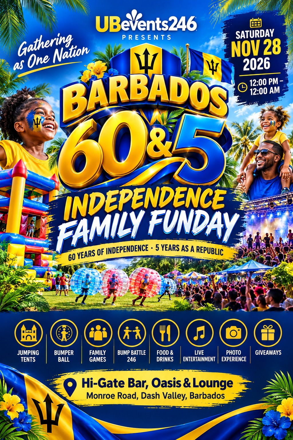 Barbados 60 & 5 Independence Family Funday poster
