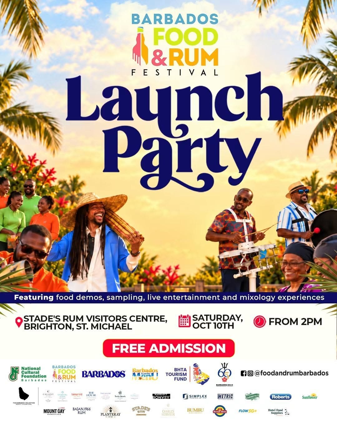 Barbados Food and Rum Festival Launch Party flyer