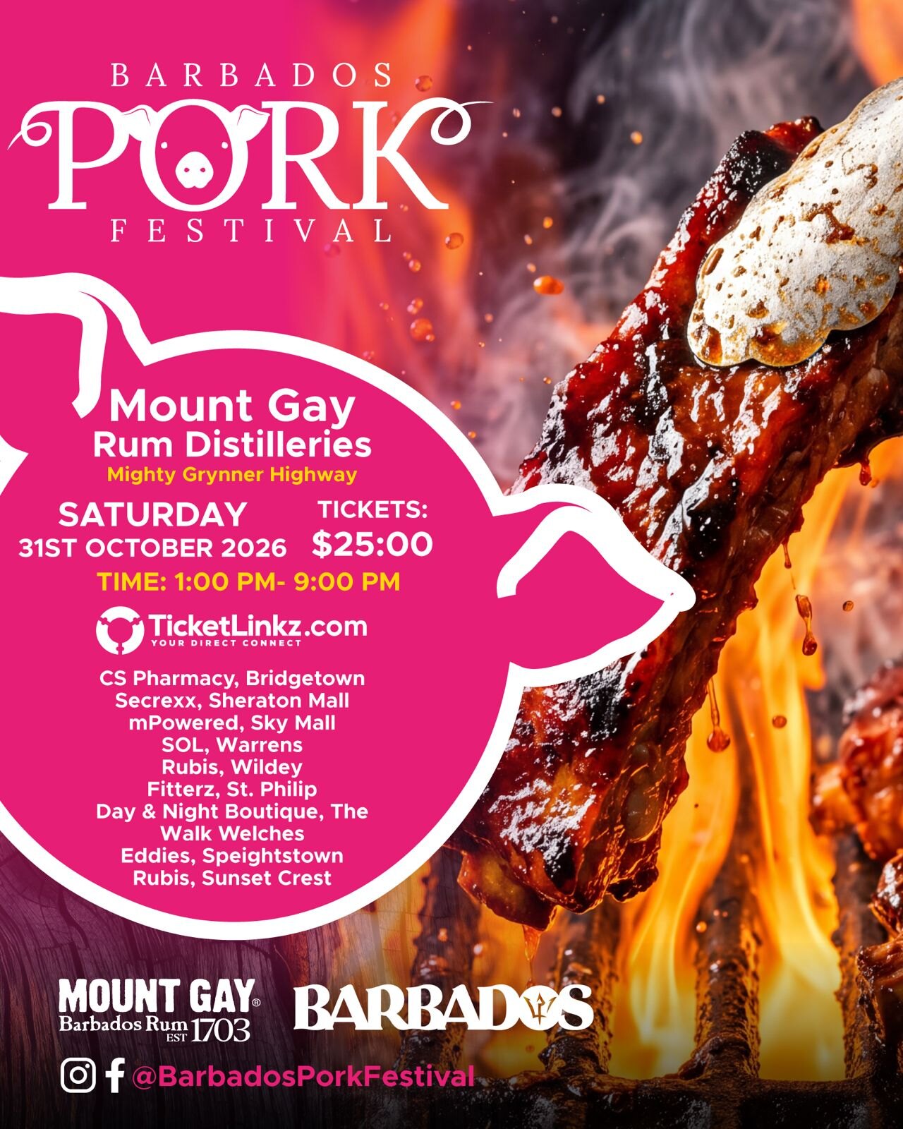 Barbados Pork Festival 2026 at Mount Gay flyer