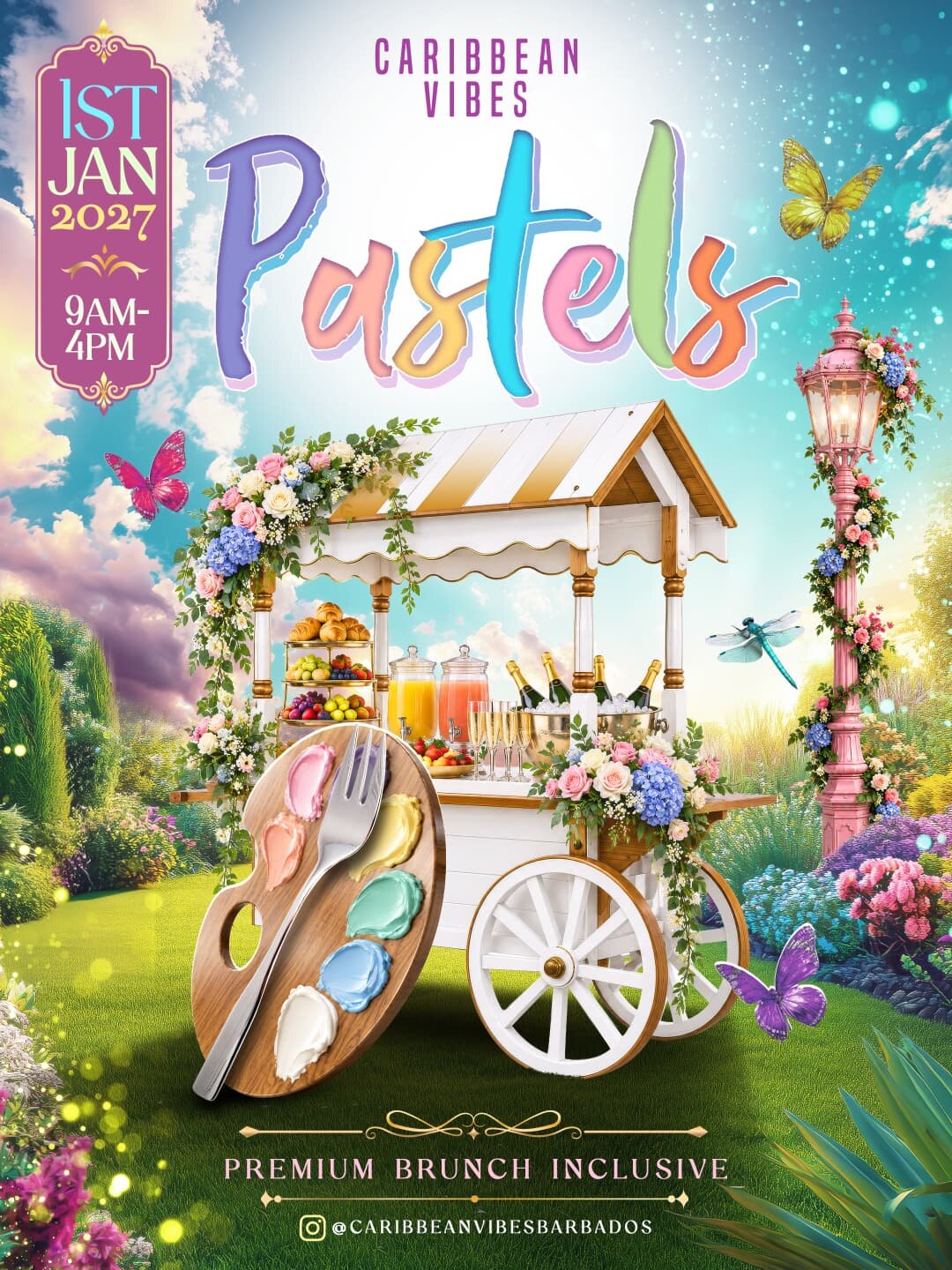 Caribbean Vibes: Pastels Premium Brunch Inclusive flyer