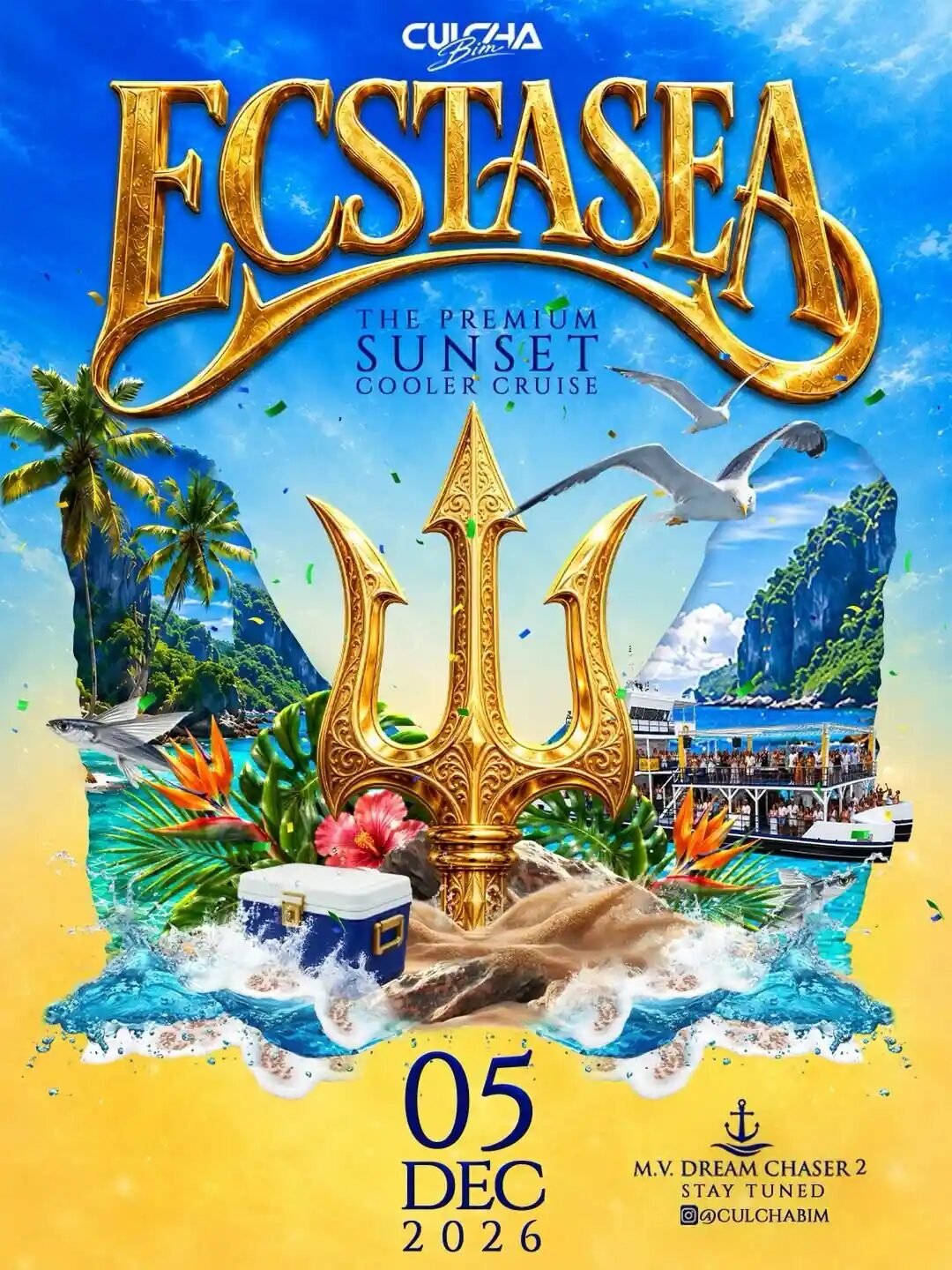 Ecstasea: The Premium Sunset Cooler Cruise flyer