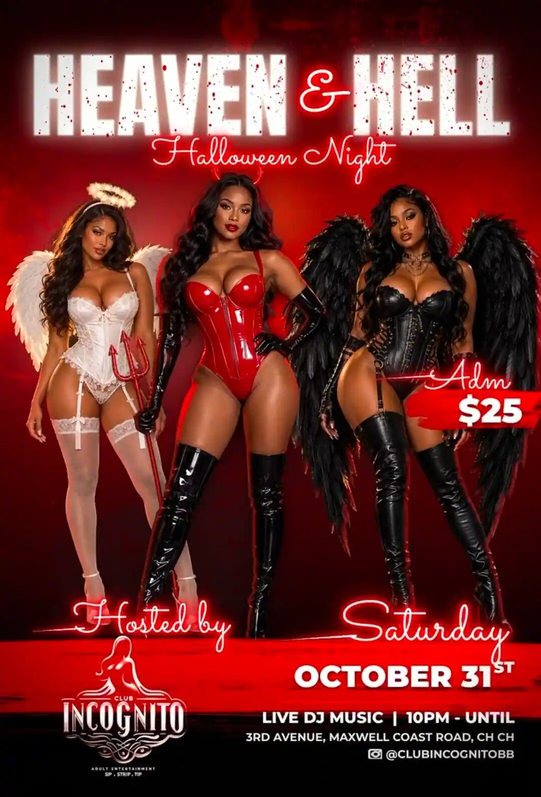 Heaven & Hell: Halloween Night at Club Incognito flyer
