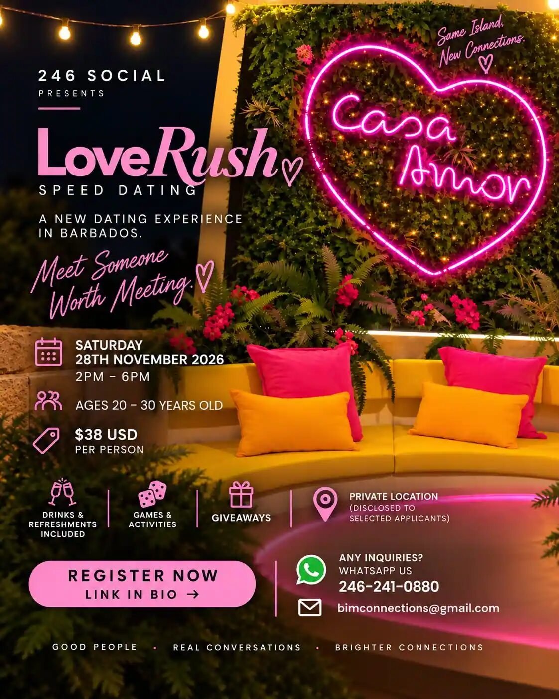 Love Rush Speed Dating flyer