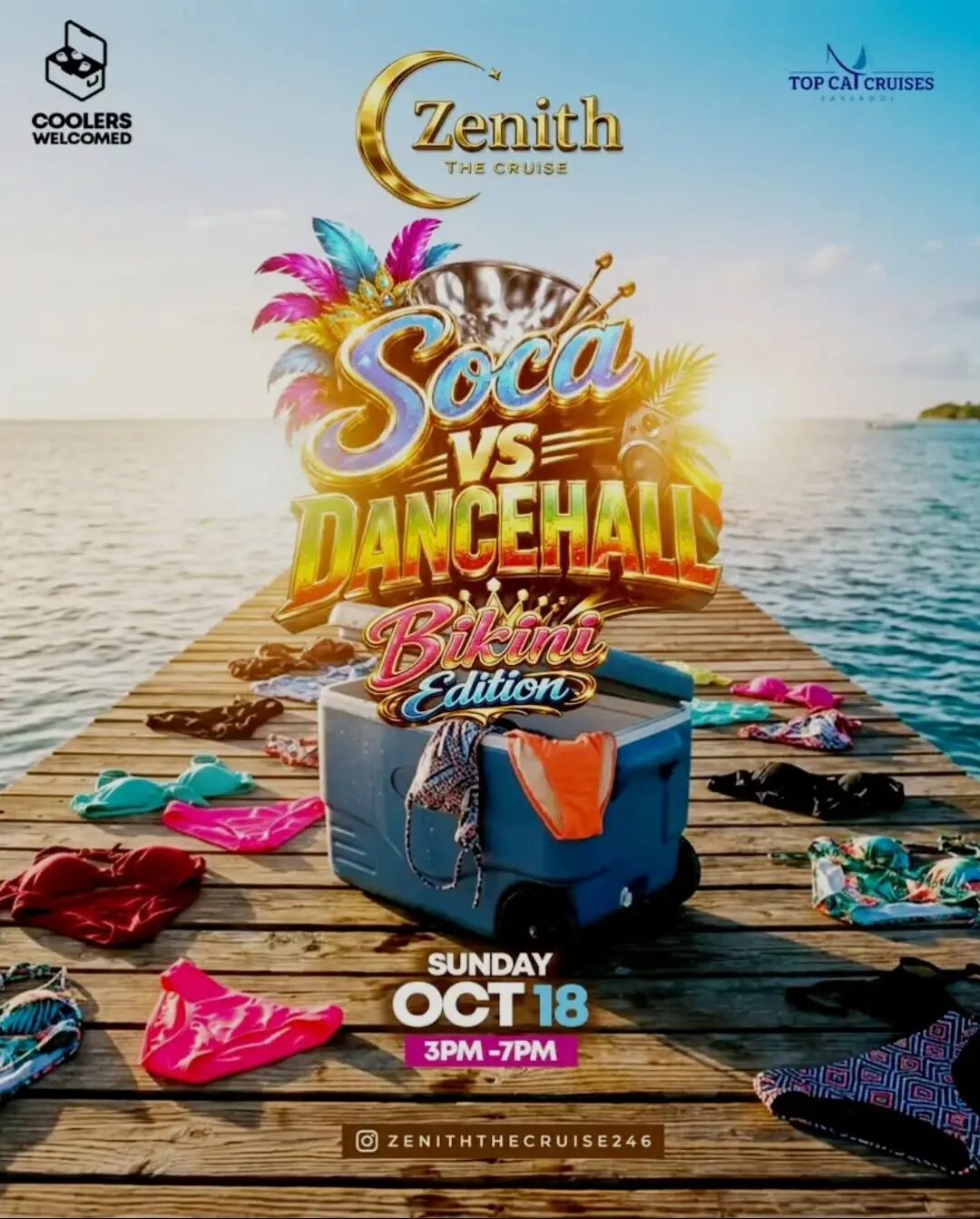 Soca vs Dancehall: The Bikini Edition (Cruise) flyer