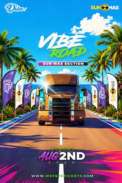 Vibe Road Sun Mas section flyer, Sunday 2 August 2026